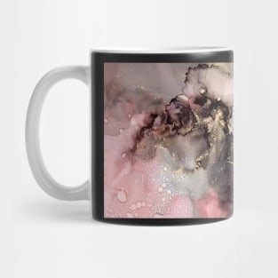 Blush, gold and black abstract asrt Mug